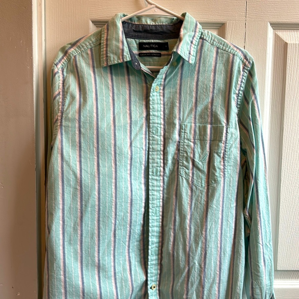 Náutica Médium Teal Dress Shirt